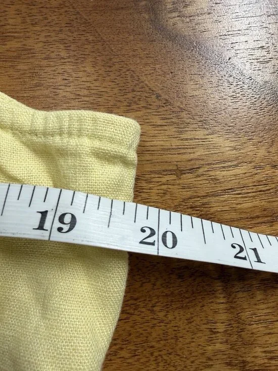 Old Navy XL Linen Blend Smocked Midi Dress Butter Yellow Resort Beachy Vacation - Picture 5 of 9